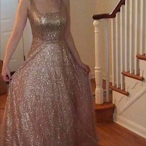 Rose gold sequin gown